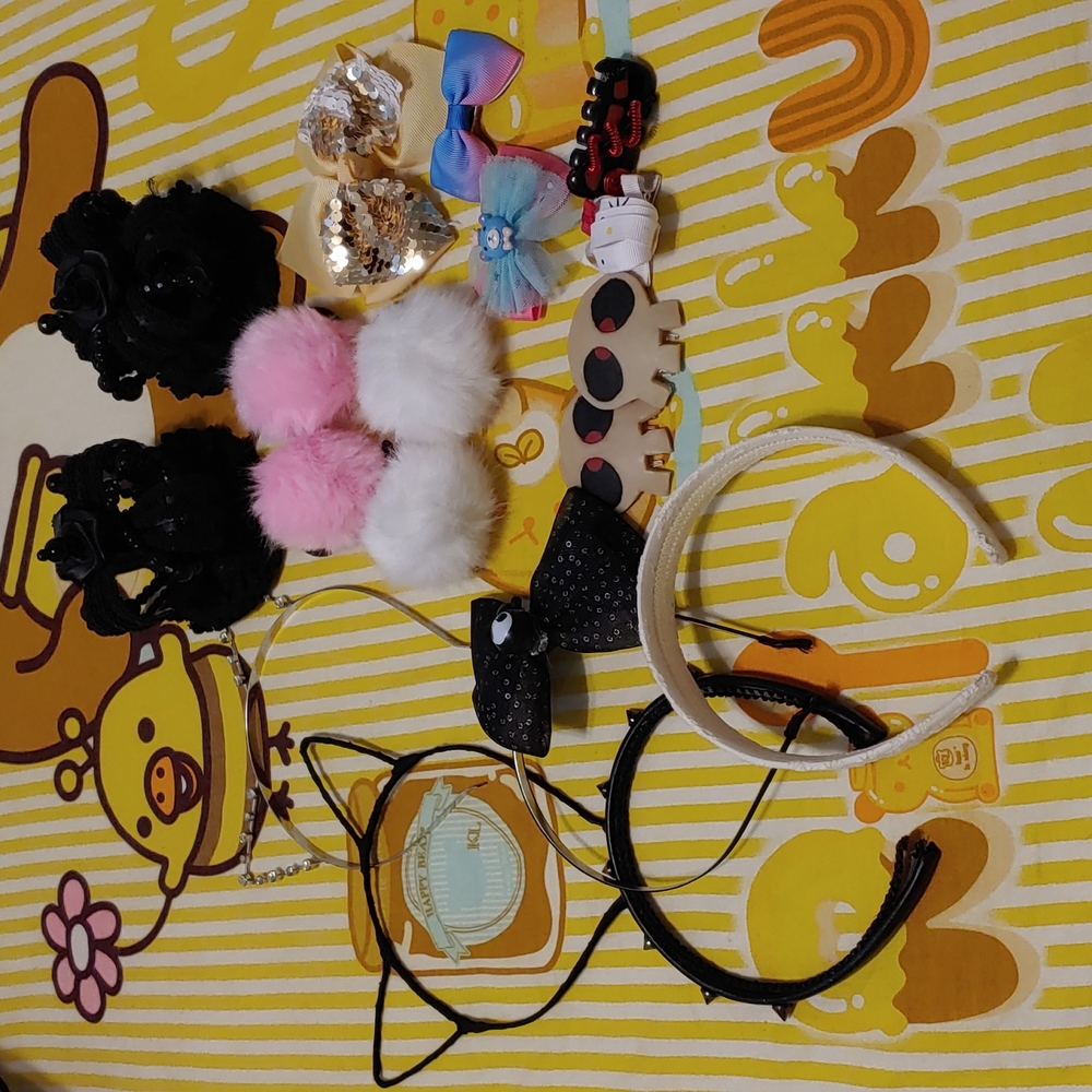 Gothic Lolita Hair Accessory Bundle (18 Piece!)